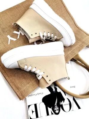 Trampki wysokie Beige
