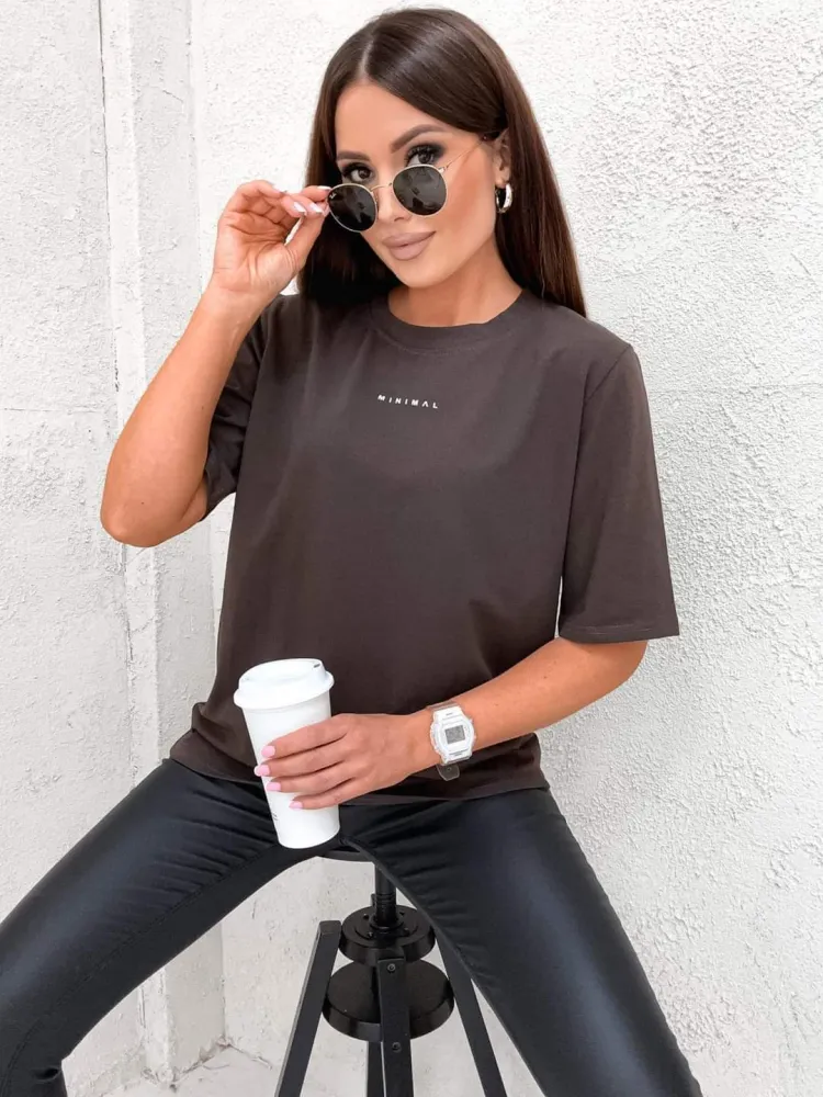 T-shirt Basic Brown MINIMAL