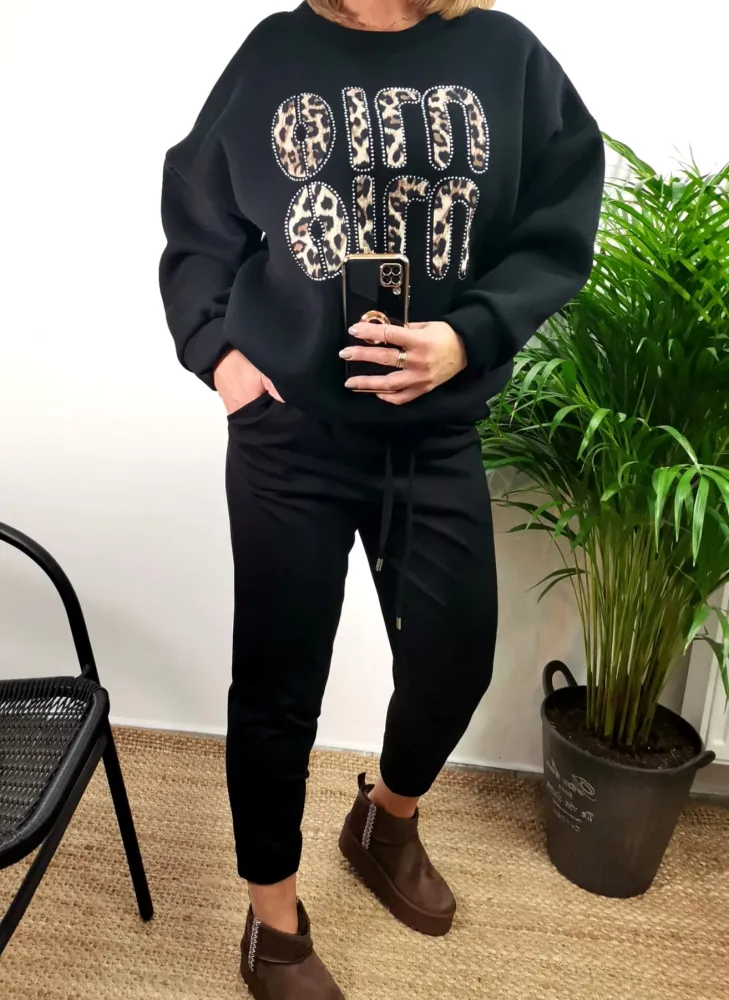 Bluza Black Bawełniana MIO MIO - obrazek 2