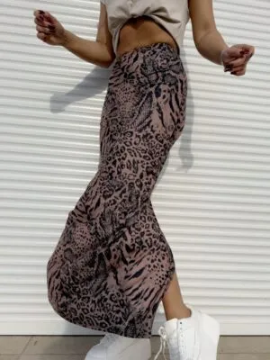 Spódnica dopasowana maxi Tiger