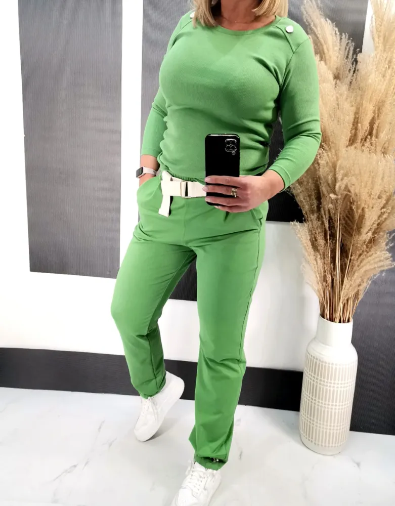 Spodnie Dresowe Grass Green - obrazek 4