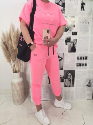 Komplet dresowy Neon Candy Pink KORONA