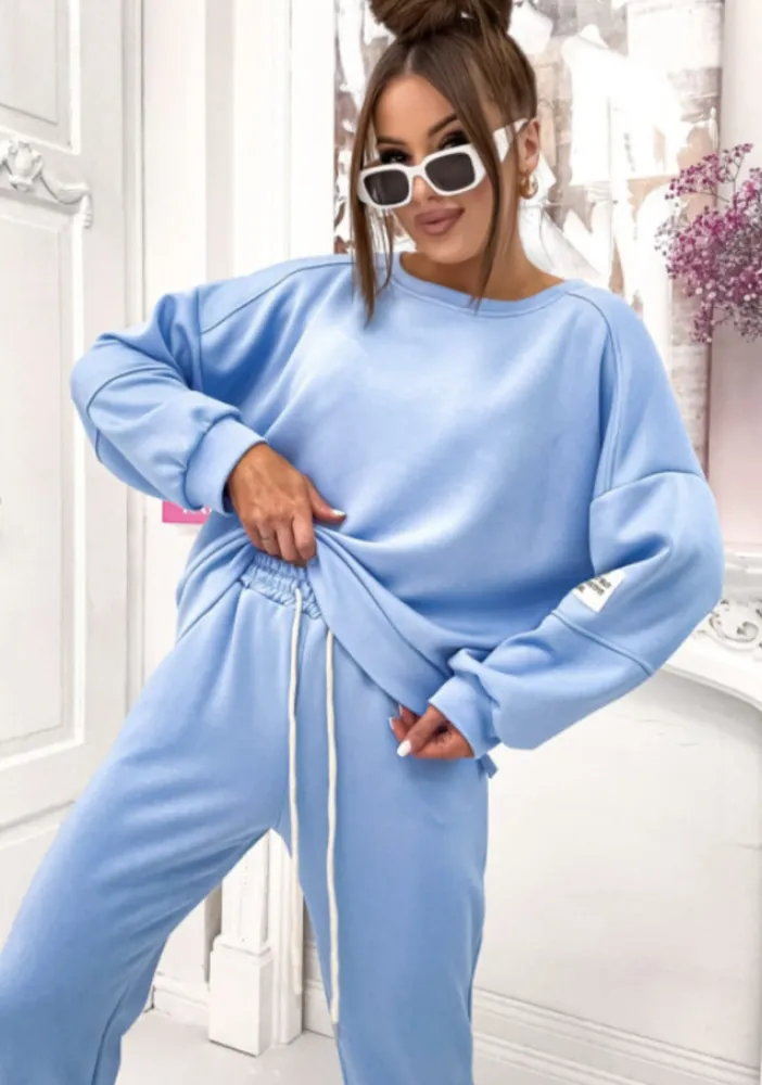Komplet dresowy Masełko z naszywką Baby Blue - obrazek 2