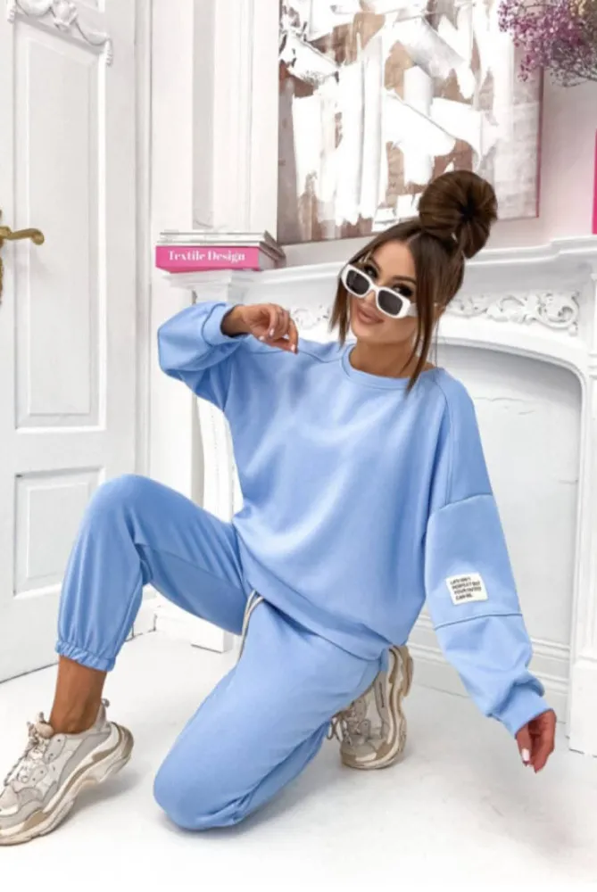Komplet dresowy Masełko z naszywką Baby Blue