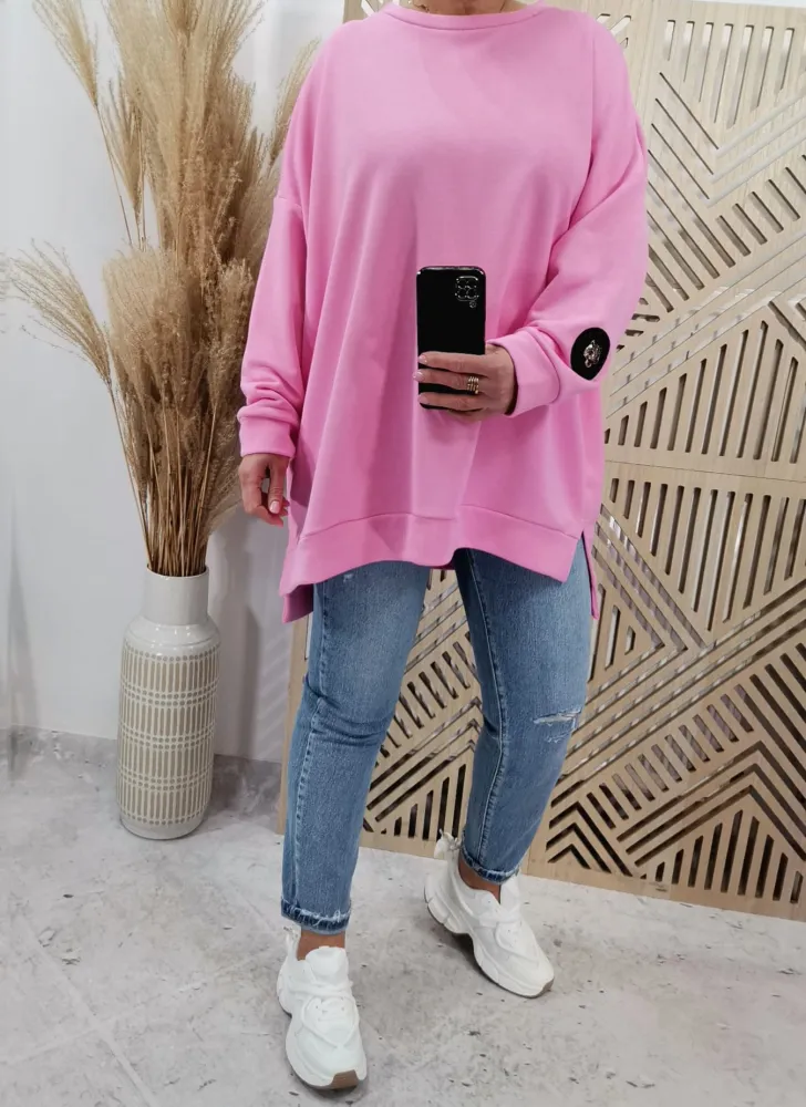 Bluza mocno oversize Candy Pink TIGER - obrazek 5