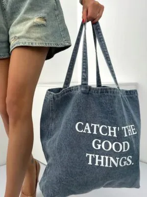 Torebka shopper jeans
