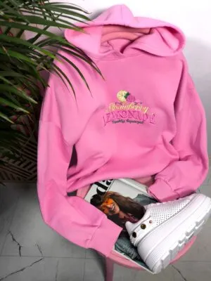 Bluza z kapturem pink