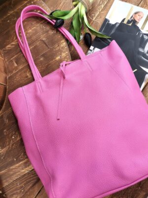 Torebka Schoper skora naturalna pink