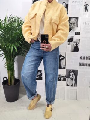 Kurtka Bomberka Bucle Yellow