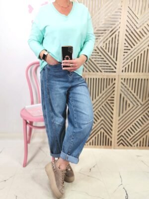 Bluzka Bawełniana Turquoise