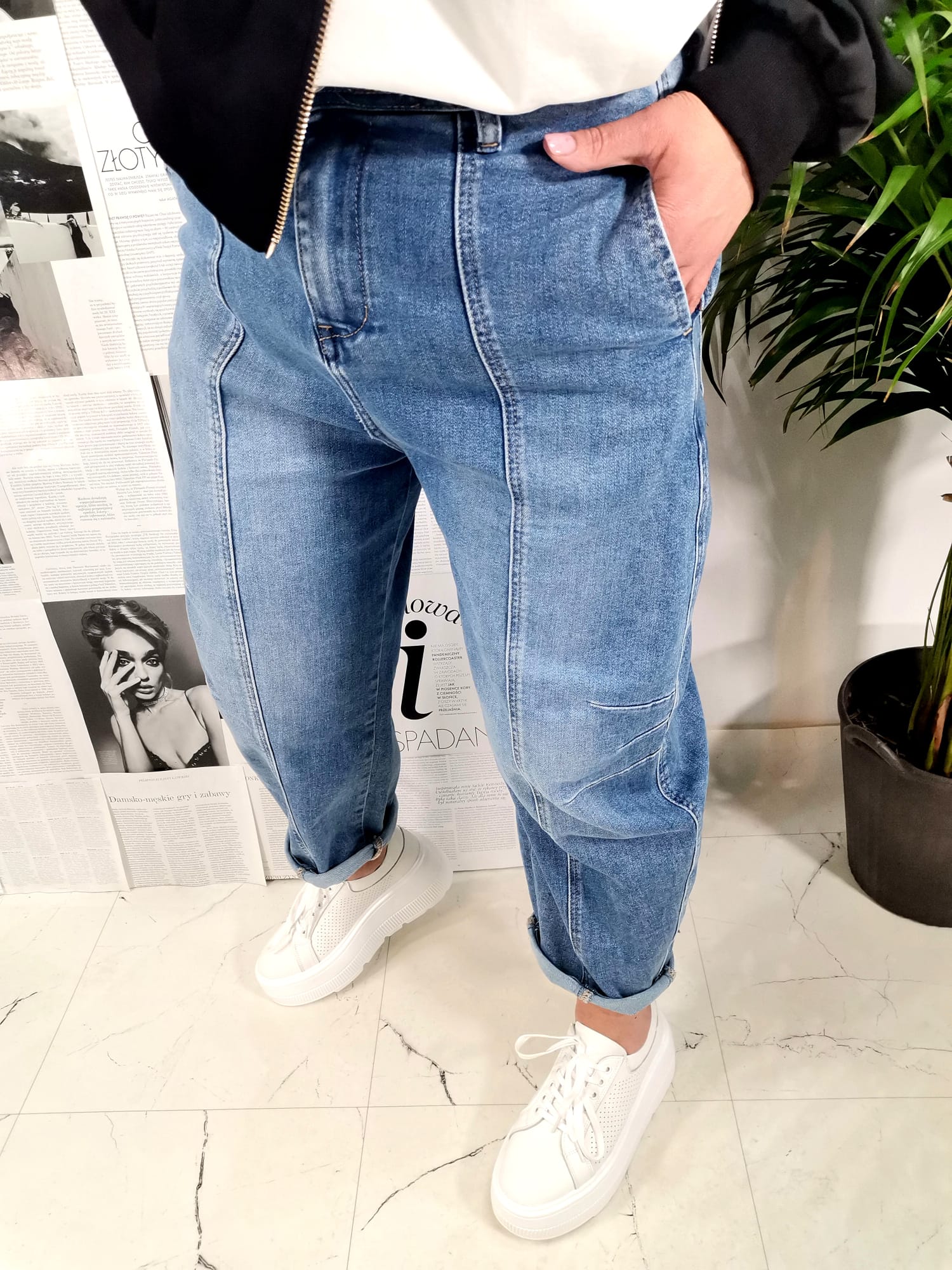Spodnie jeans Sofii Ballon - obrazek 5