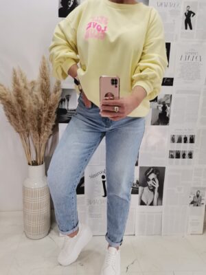 Bluza AZARA Yellow z nadrukiem