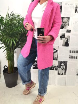 Płaszcz Iga Bucle Candy pink