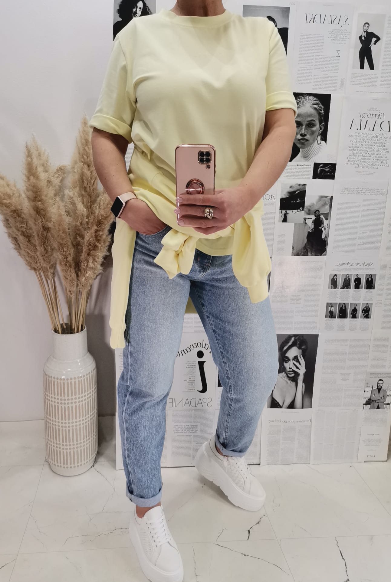 T-shirt Basic Butter yellow MINIMAL - obrazek 2