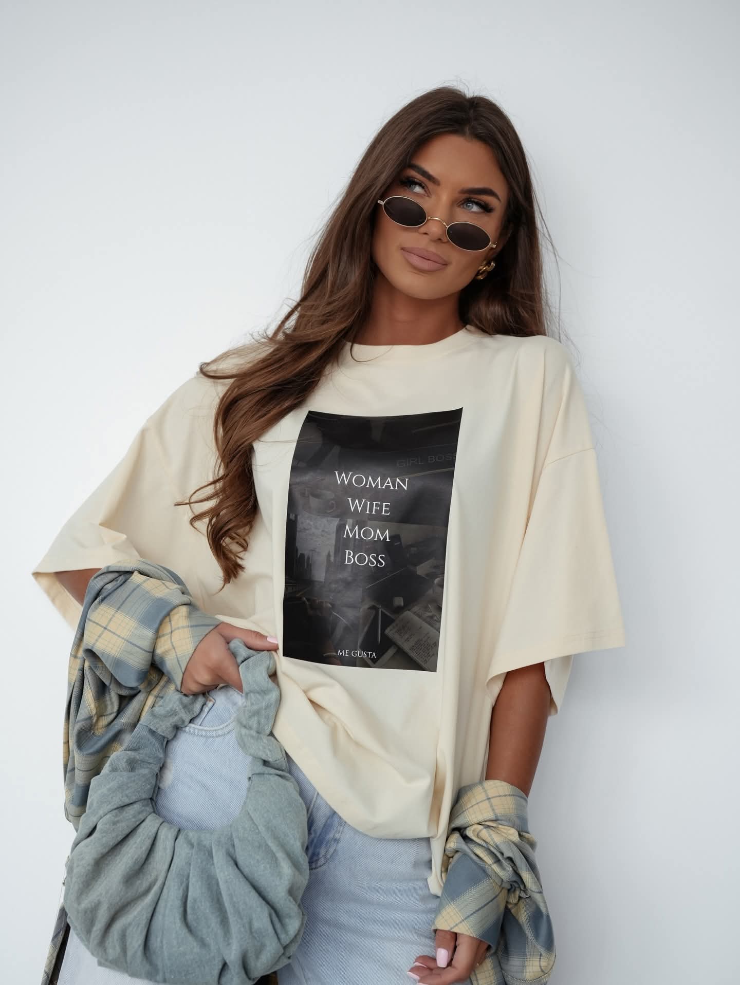 T-shirt Woman oversize cream