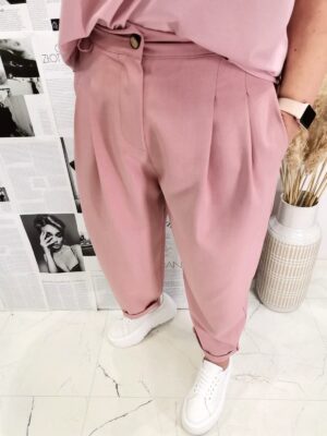 Spodnie materiałowe Ballon Powder pink
