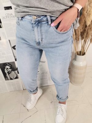 Spodnie jeans MomFit serduszko