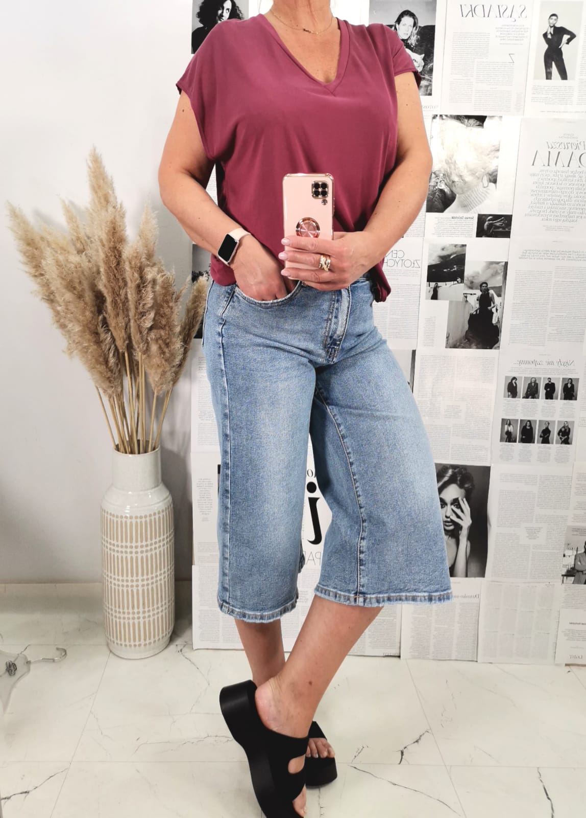 Bluzka Cleo burgunde - obrazek 2