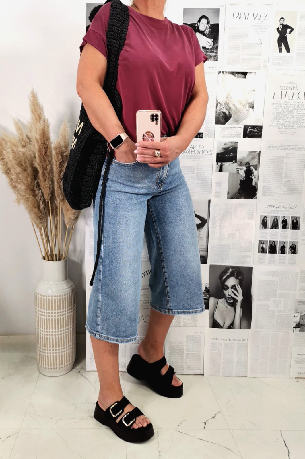 Spodnie denim jeans Bermudy - obrazek 2