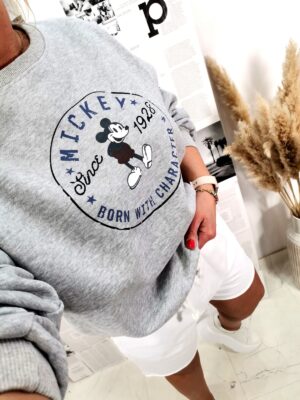 Bluza Powder Grey melange  Mickey
