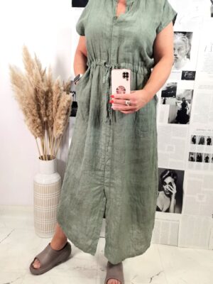 Sukienka Midi Khaki 100%