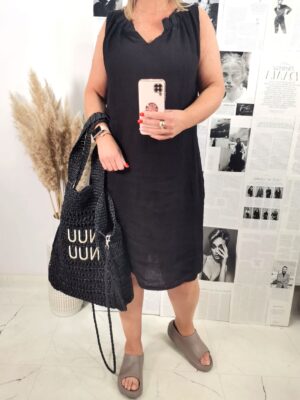 Sukienka Black 100% len