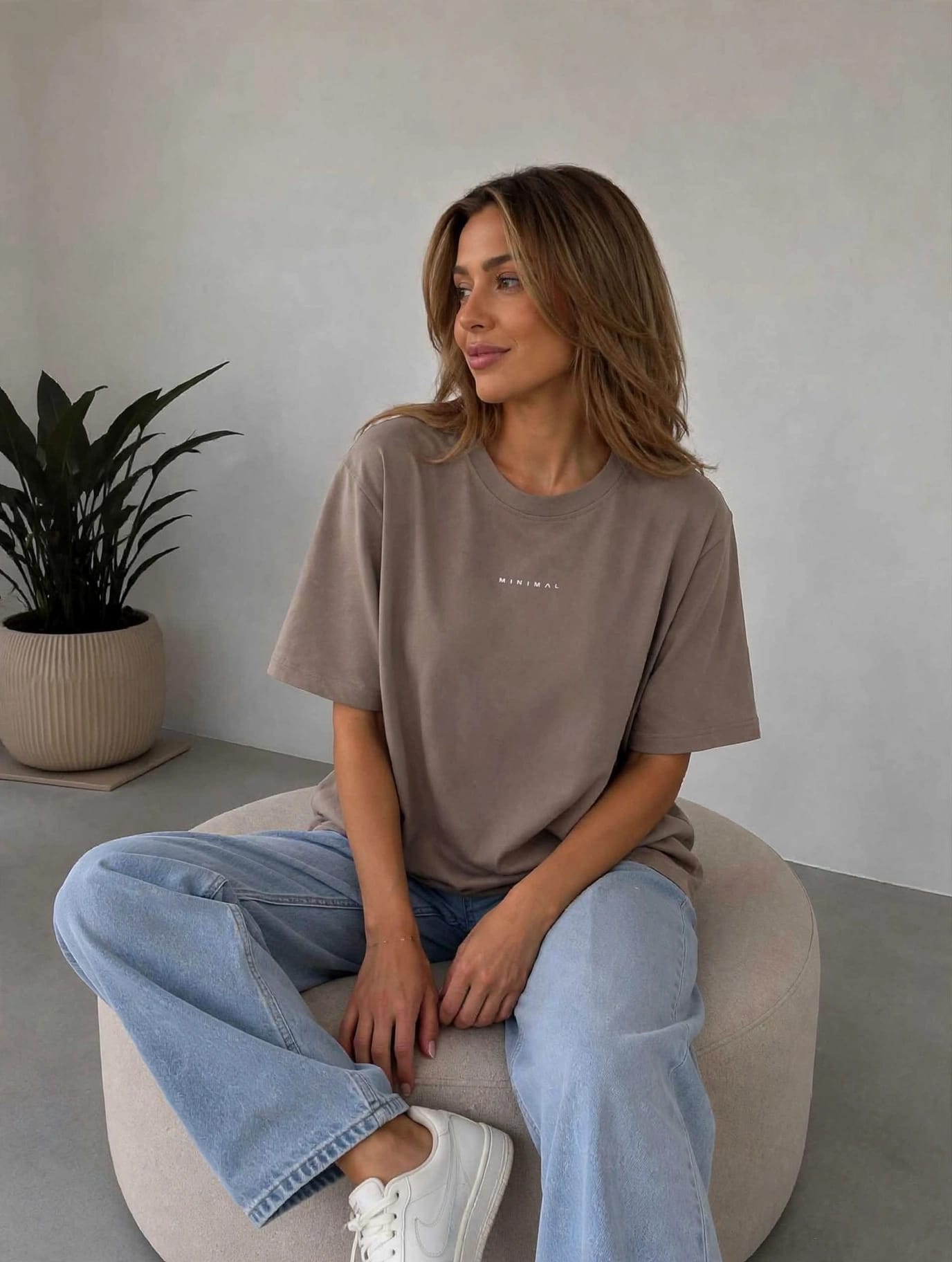 T-shirt Basic Mocca MINIMAL