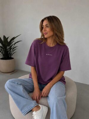T-shirt Basic Plum MINIMAL