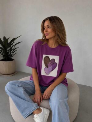T-shirt Basic Plum Serca