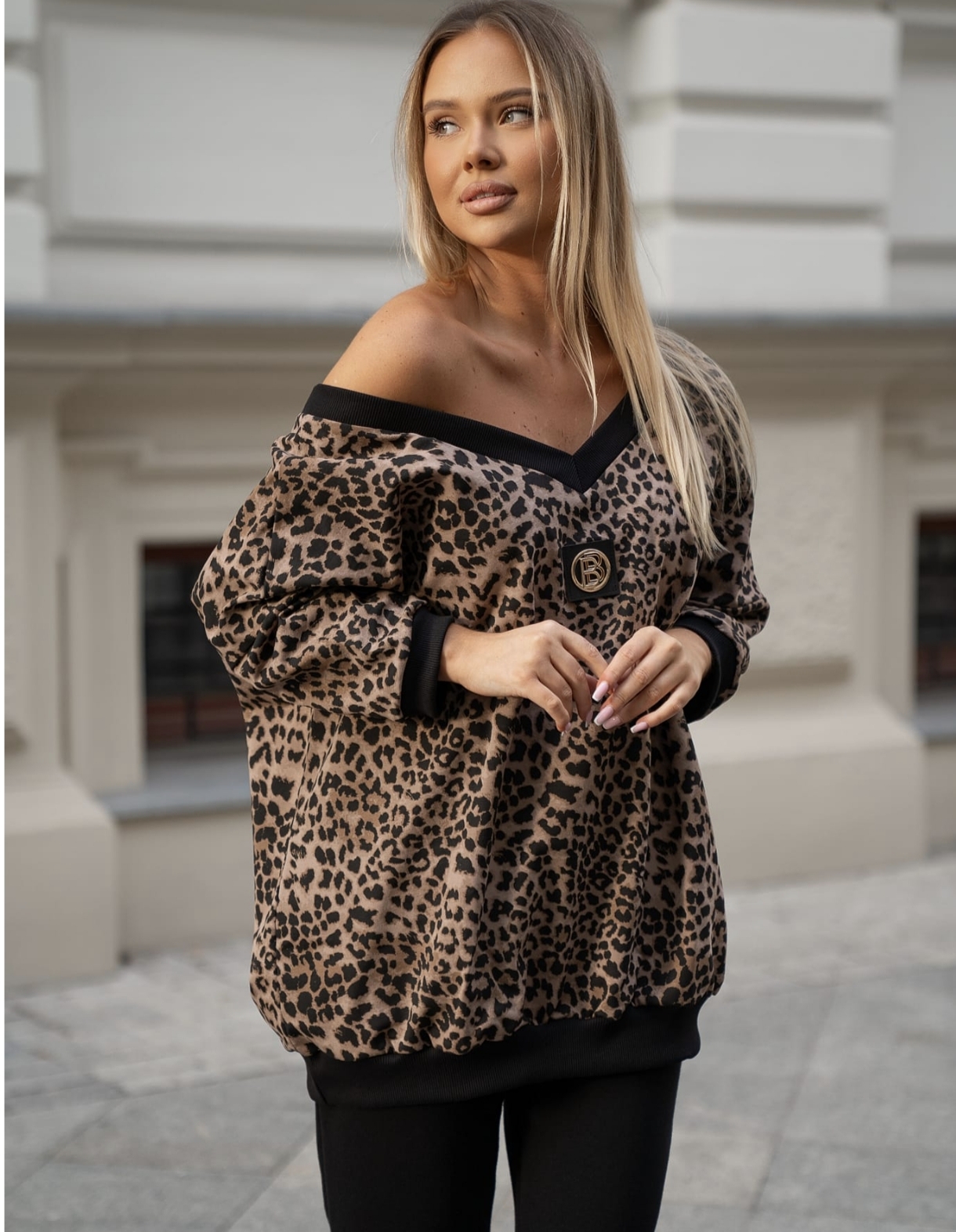 Bluza bawełniana Oversize Pantera