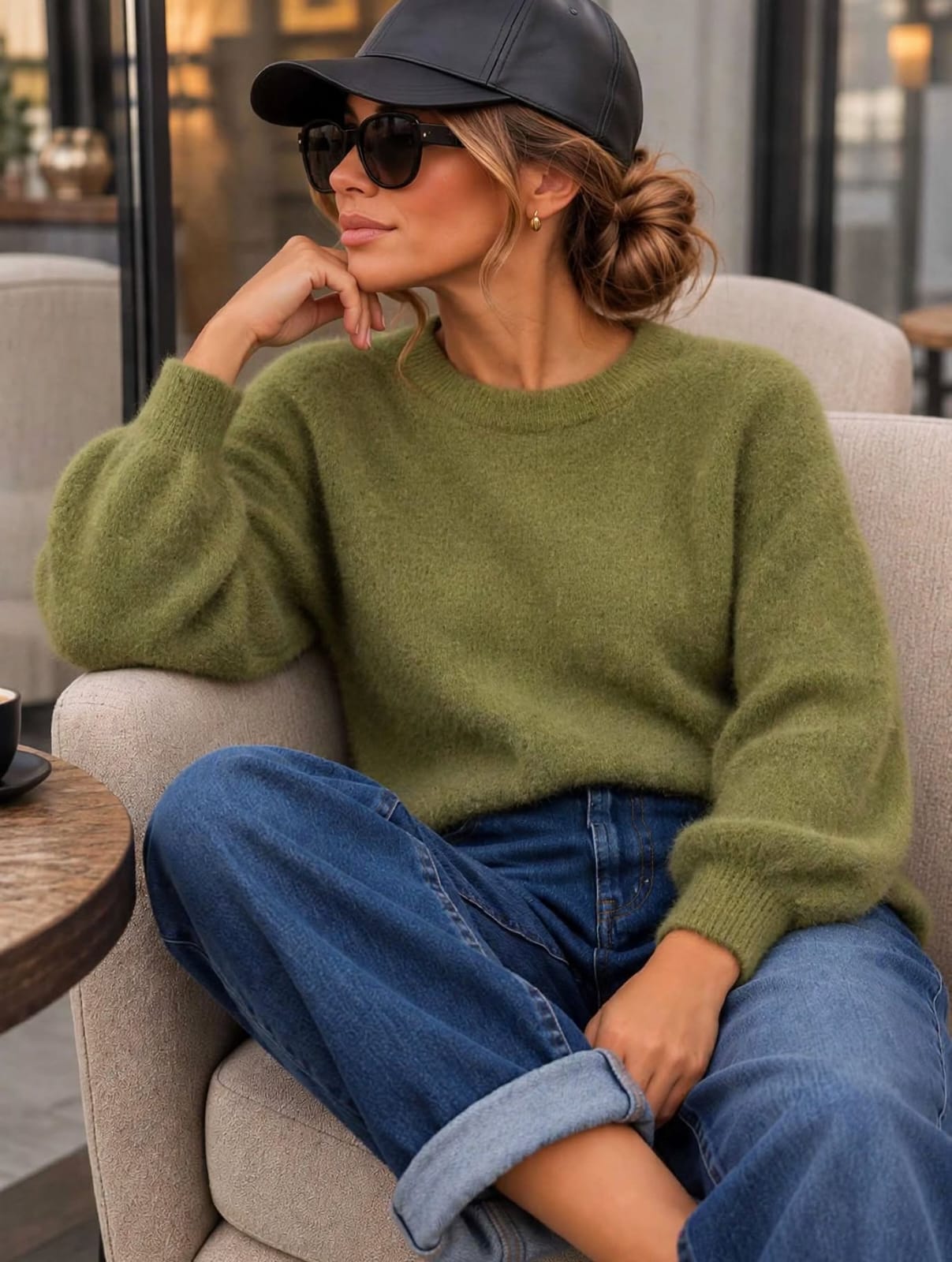 Sweter Nel Baby Alpaka kiwi